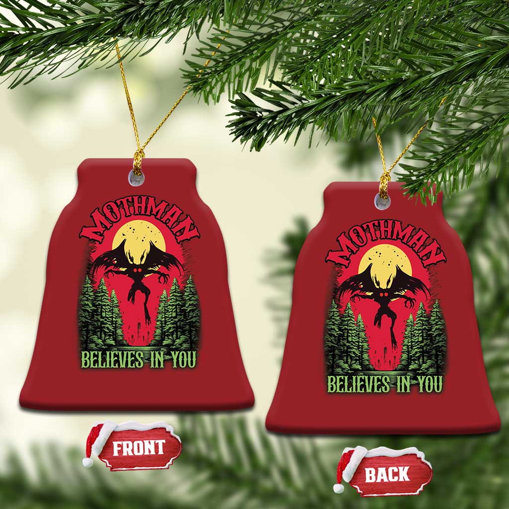 Mothman Christmas Ornament Believes In You Cryptid Cryptozoology - Wonder Print Shop