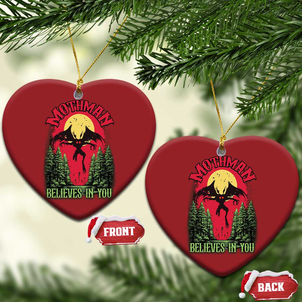Mothman Christmas Ornament Believes In You Cryptid Cryptozoology - Wonder Print Shop