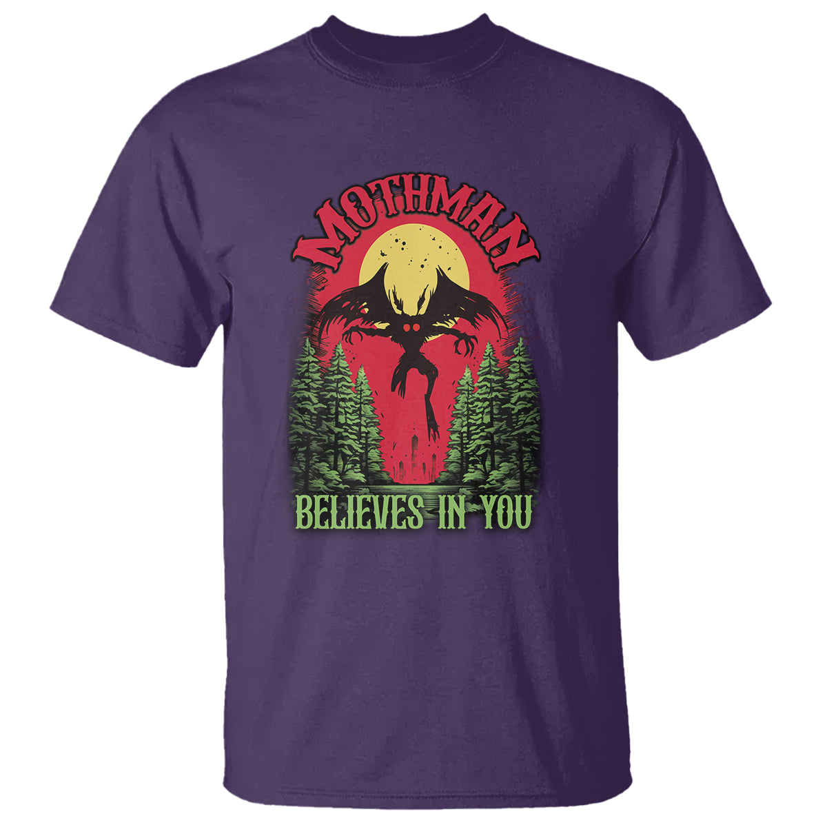 Mothman T Shirt Believes In You Cryptid Cryptozoology - Wonder Print Shop