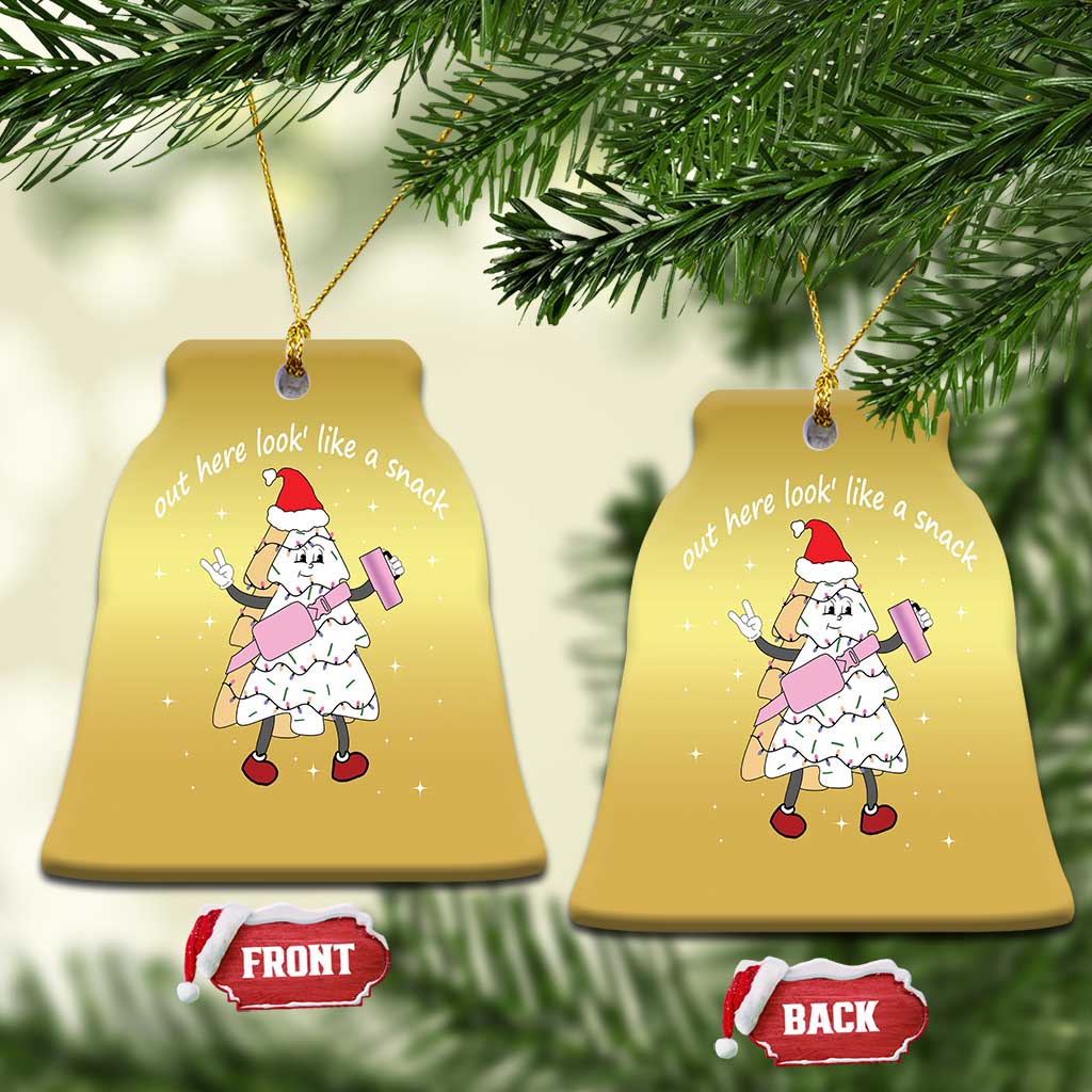 Boujee Christmas Tree Cake Christmas Ornament Out Here Lookin' Like A Snack - Wonder Print Shop