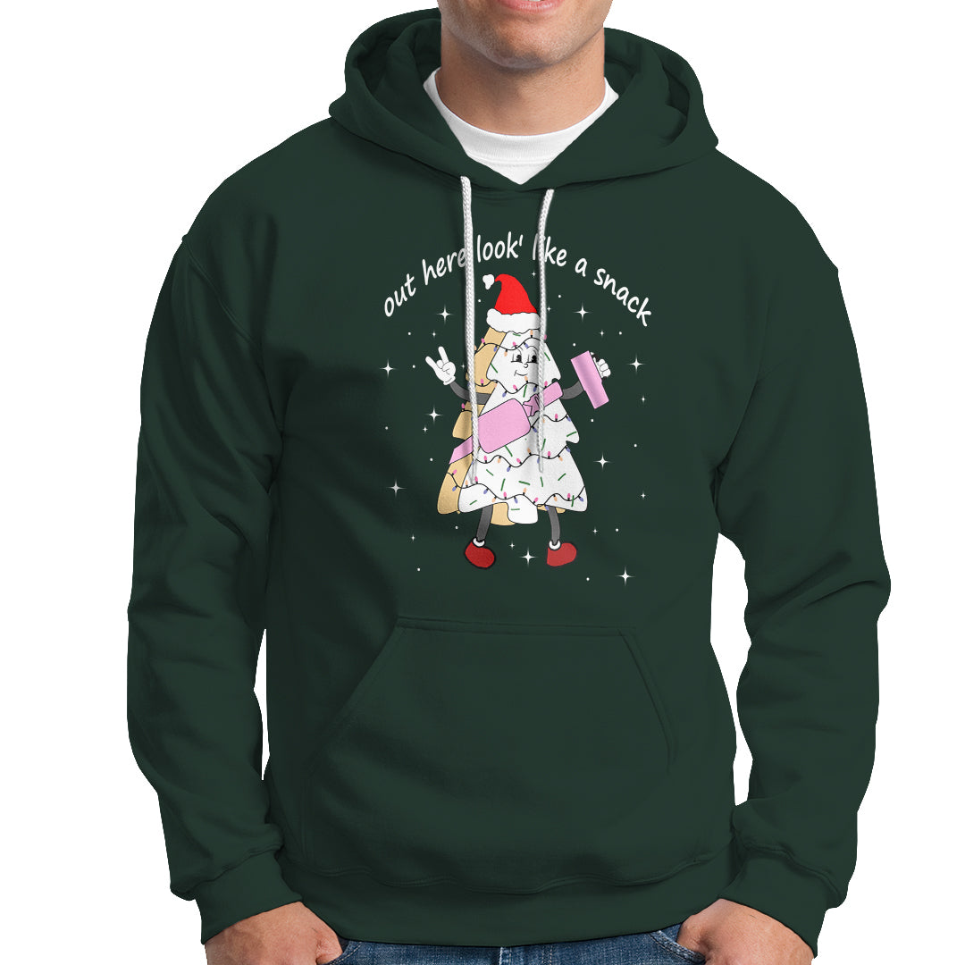 Boujee Christmas Tree Cake Hoodie Out Here Lookin' Like A Snack - Wonder Print Shop