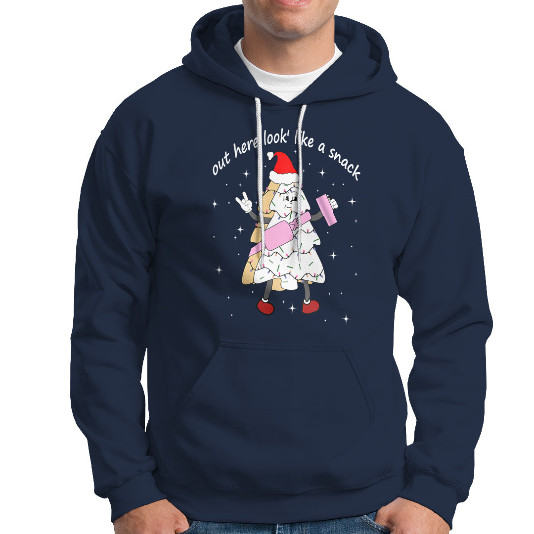 Boujee Christmas Tree Cake Hoodie Out Here Lookin' Like A Snack - Wonder Print Shop