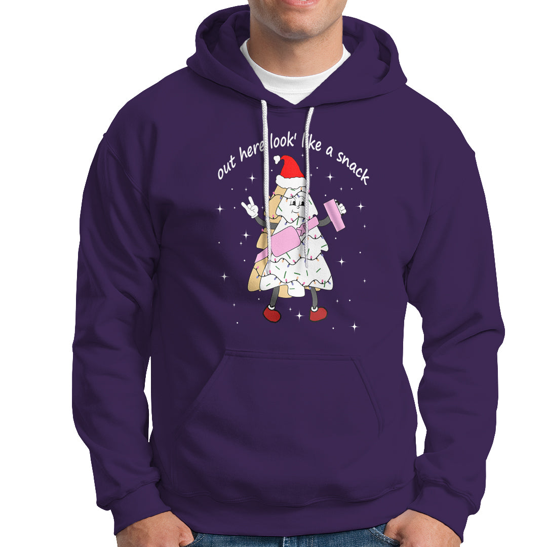 Boujee Christmas Tree Cake Hoodie Out Here Lookin' Like A Snack - Wonder Print Shop