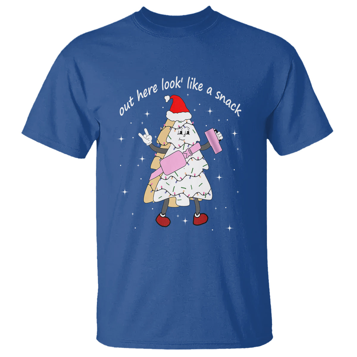 Boujee Christmas Tree Cake T Shirt Out Here Lookin' Like A Snack - Wonder Print Shop