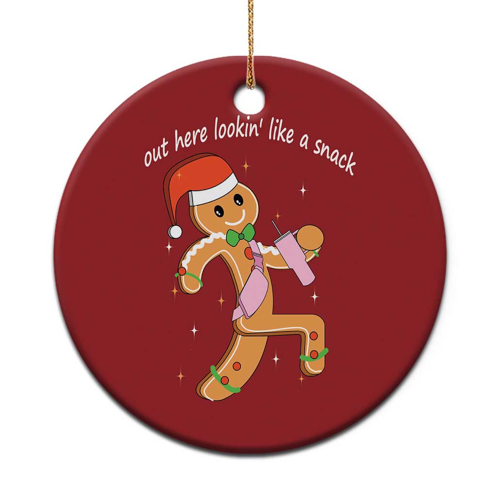 Boujee Gingerbread Man Christmas Ornament Out Here Lookin' Like A Snack - Wonder Print Shop