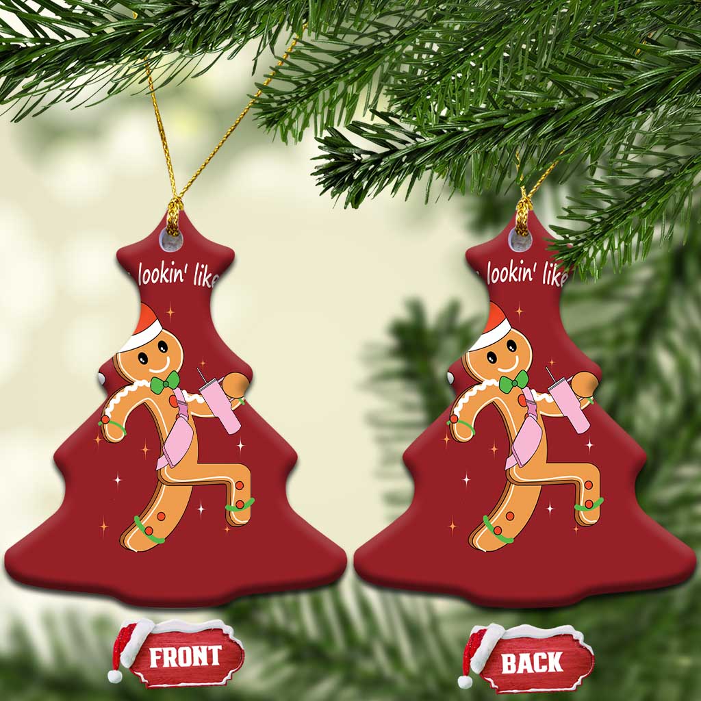 Boujee Gingerbread Man Christmas Ornament Out Here Lookin' Like A Snack - Wonder Print Shop