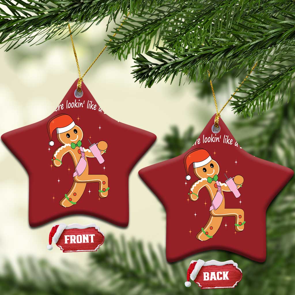 Boujee Gingerbread Man Christmas Ornament Out Here Lookin' Like A Snack - Wonder Print Shop
