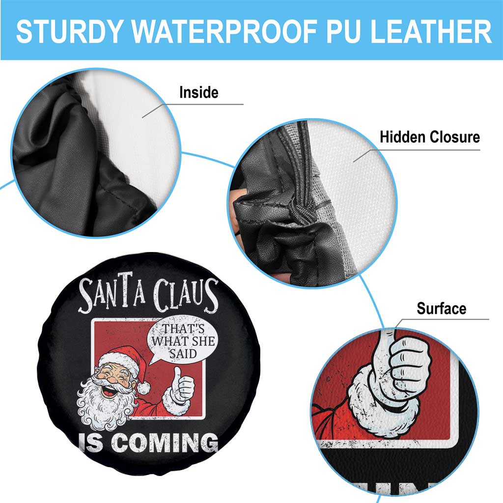 Funny Santa Christmas Spare Tire Cover That's What She Said Naughty Holiday Humor - Wonder Print Shop