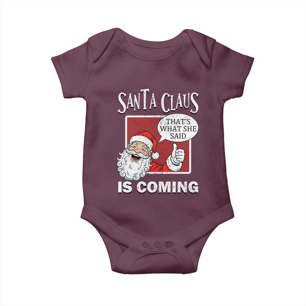 Funny Santa Christmas Baby Onesie That's What She Said Naughty Holiday Humor - Wonder Print Shop