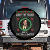 Christmas Sucks FALSE Christmas Is Awesome Spare Tire Cover Funny Xmas Office Holiday Humor - Wonder Print Shop