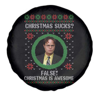 Christmas Sucks FALSE Christmas Is Awesome Spare Tire Cover Funny Xmas Office Holiday Humor - Wonder Print Shop