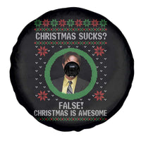 Christmas Sucks FALSE Christmas Is Awesome Spare Tire Cover Funny Xmas Office Holiday Humor - Wonder Print Shop