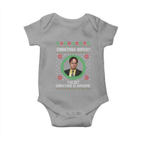 Christmas Sucks FALSE Christmas Is Awesome Baby Onesie Funny Xmas Office Holiday Humor - Wonder Print Shop