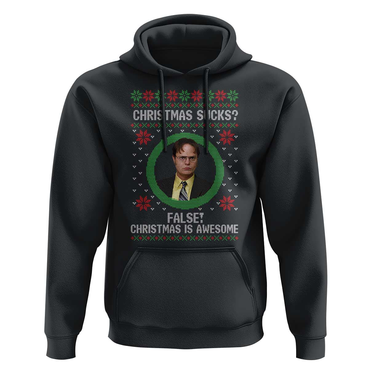 Christmas Sucks FALSE Christmas Is Awesome Hoodie Funny Xmas Office Holiday Humor - Wonder Print Shop