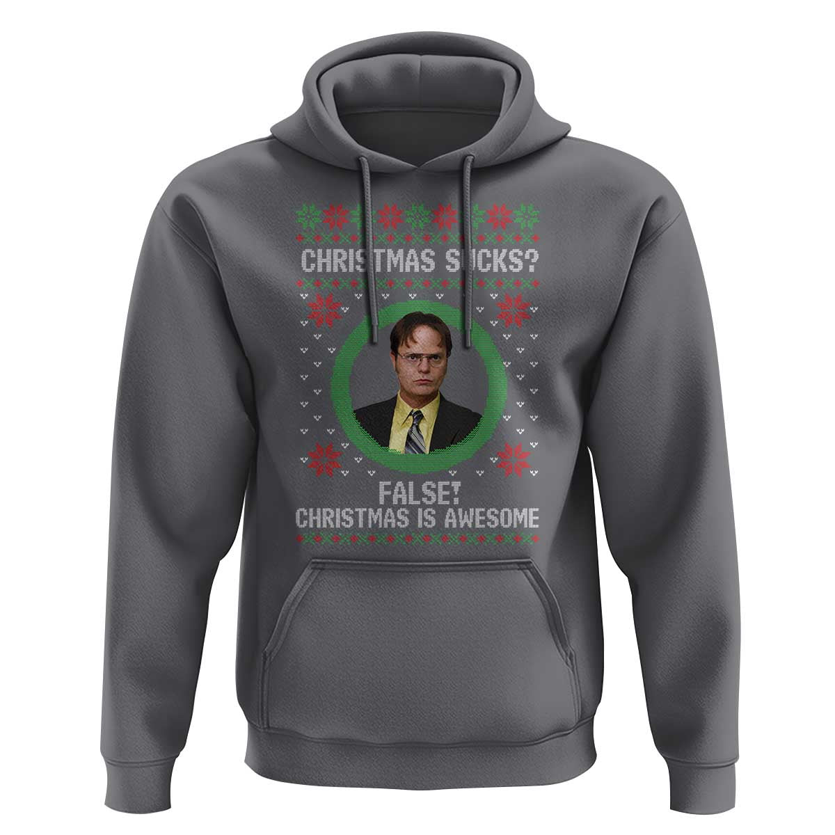 Christmas Sucks FALSE Christmas Is Awesome Hoodie Funny Xmas Office Holiday Humor - Wonder Print Shop