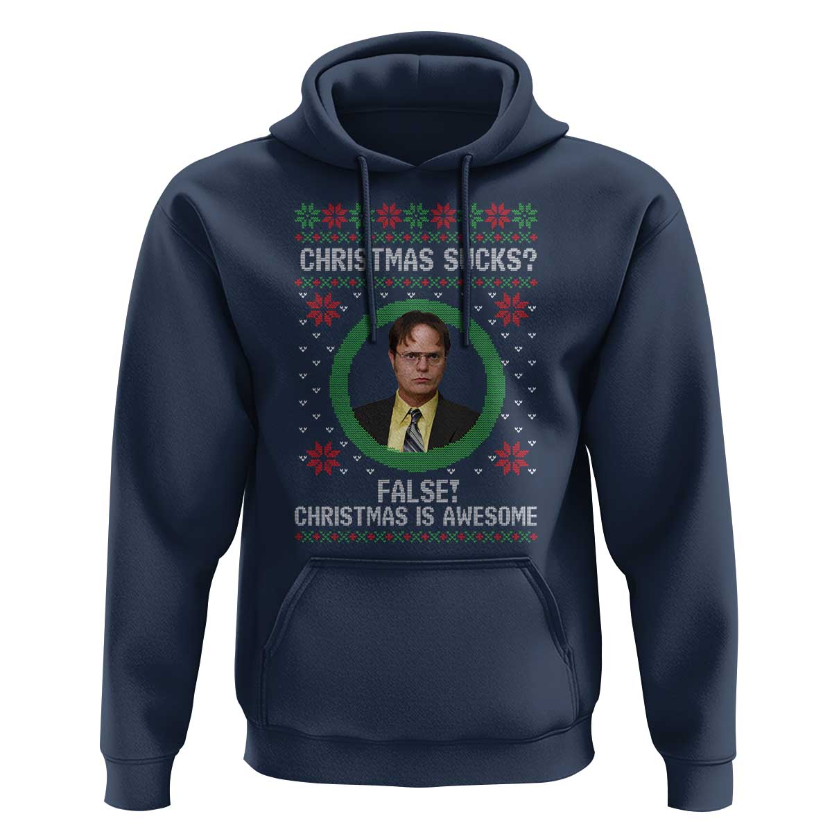Christmas Sucks FALSE Christmas Is Awesome Hoodie Funny Xmas Office Holiday Humor - Wonder Print Shop