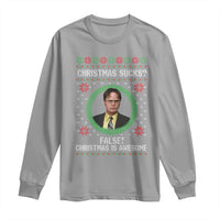 Christmas Sucks FALSE Christmas Is Awesome Long Sleeve Shirt Funny Xmas Office Holiday Humor - Wonder Print Shop