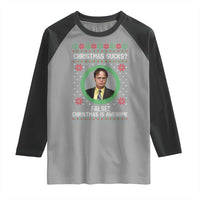 Christmas Sucks FALSE Christmas Is Awesome Raglan Shirt Funny Xmas Office Holiday Humor - Wonder Print Shop