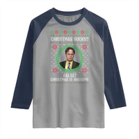 Christmas Sucks FALSE Christmas Is Awesome Raglan Shirt Funny Xmas Office Holiday Humor - Wonder Print Shop