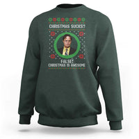 Christmas Sucks FALSE Christmas Is Awesome Sweatshirt Funny Xmas Office Holiday Humor - Wonder Print Shop