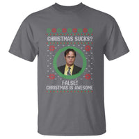 Christmas Sucks FALSE Christmas Is Awesome T Shirt Funny Xmas Office Holiday Humor - Wonder Print Shop