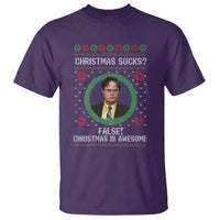 Christmas Sucks FALSE Christmas Is Awesome T Shirt Funny Xmas Office Holiday Humor - Wonder Print Shop