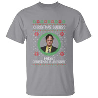 Christmas Sucks FALSE Christmas Is Awesome T Shirt Funny Xmas Office Holiday Humor - Wonder Print Shop