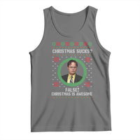 Christmas Sucks FALSE Christmas Is Awesome Tank Top Funny Xmas Office Holiday Humor - Wonder Print Shop