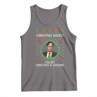 Christmas Sucks FALSE Christmas Is Awesome Tank Top Funny Xmas Office Holiday Humor - Wonder Print Shop