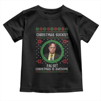 Christmas Sucks FALSE Christmas Is Awesome Toddler T Shirt Funny Xmas Office Holiday Humor - Wonder Print Shop