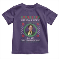 Christmas Sucks FALSE Christmas Is Awesome Toddler T Shirt Funny Xmas Office Holiday Humor - Wonder Print Shop