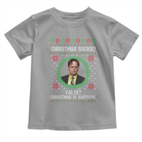 Christmas Sucks FALSE Christmas Is Awesome Toddler T Shirt Funny Xmas Office Holiday Humor - Wonder Print Shop
