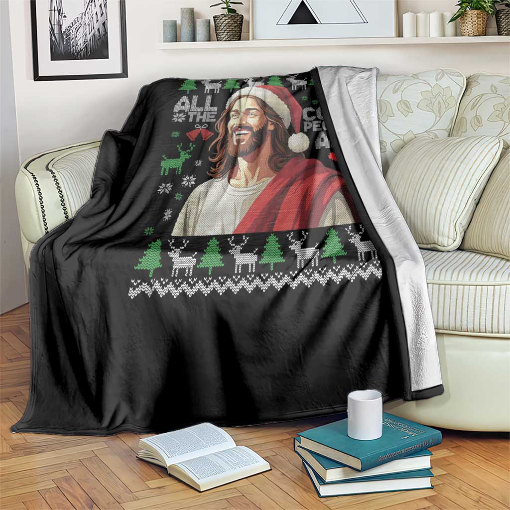 Funny Jesus Birthday Throw Blanket All the Cool People Are Born in December - Wonder Print Shop