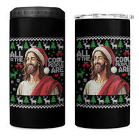 Funny Jesus Birthday 4 in 1 Can Cooler Tumbler All the Cool People Are Born in December - Wonder Print Shop