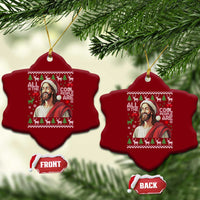 Funny Jesus Birthday Ceramic Ornament All the Cool People Are Born in December - Wonder Print Shop