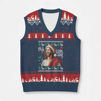 Funny Jesus Birthday V-Neck Knit Sweater Vest All the Cool People Are Born in December - Wonder Print Shop