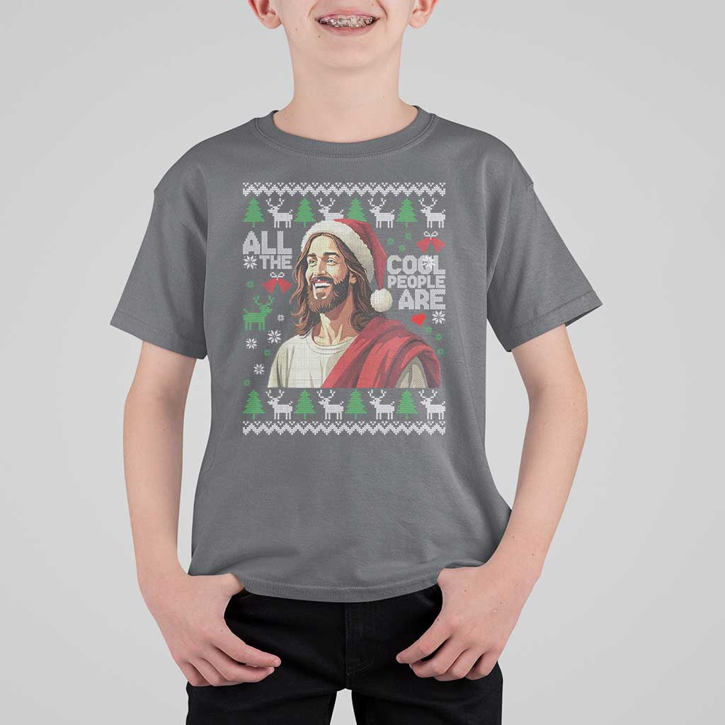 Funny Jesus Birthday T Shirt For Kid All the Cool People Are Born in December - Wonder Print Shop
