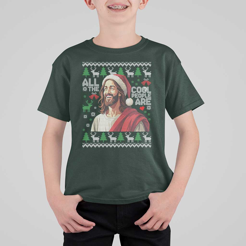 Funny Jesus Birthday T Shirt For Kid All the Cool People Are Born in December - Wonder Print Shop