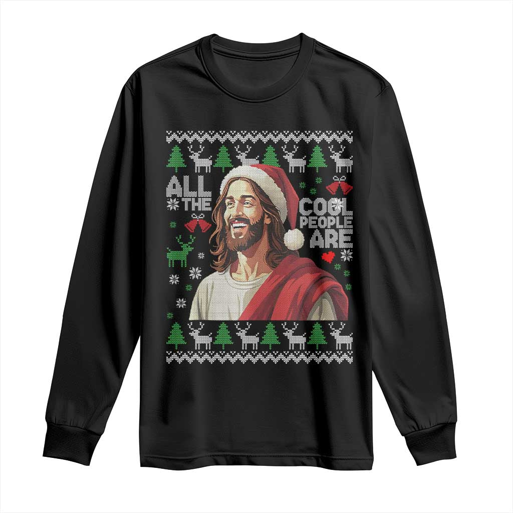 Funny Jesus Birthday Long Sleeve Shirt All the Cool People Are Born in December - Wonder Print Shop