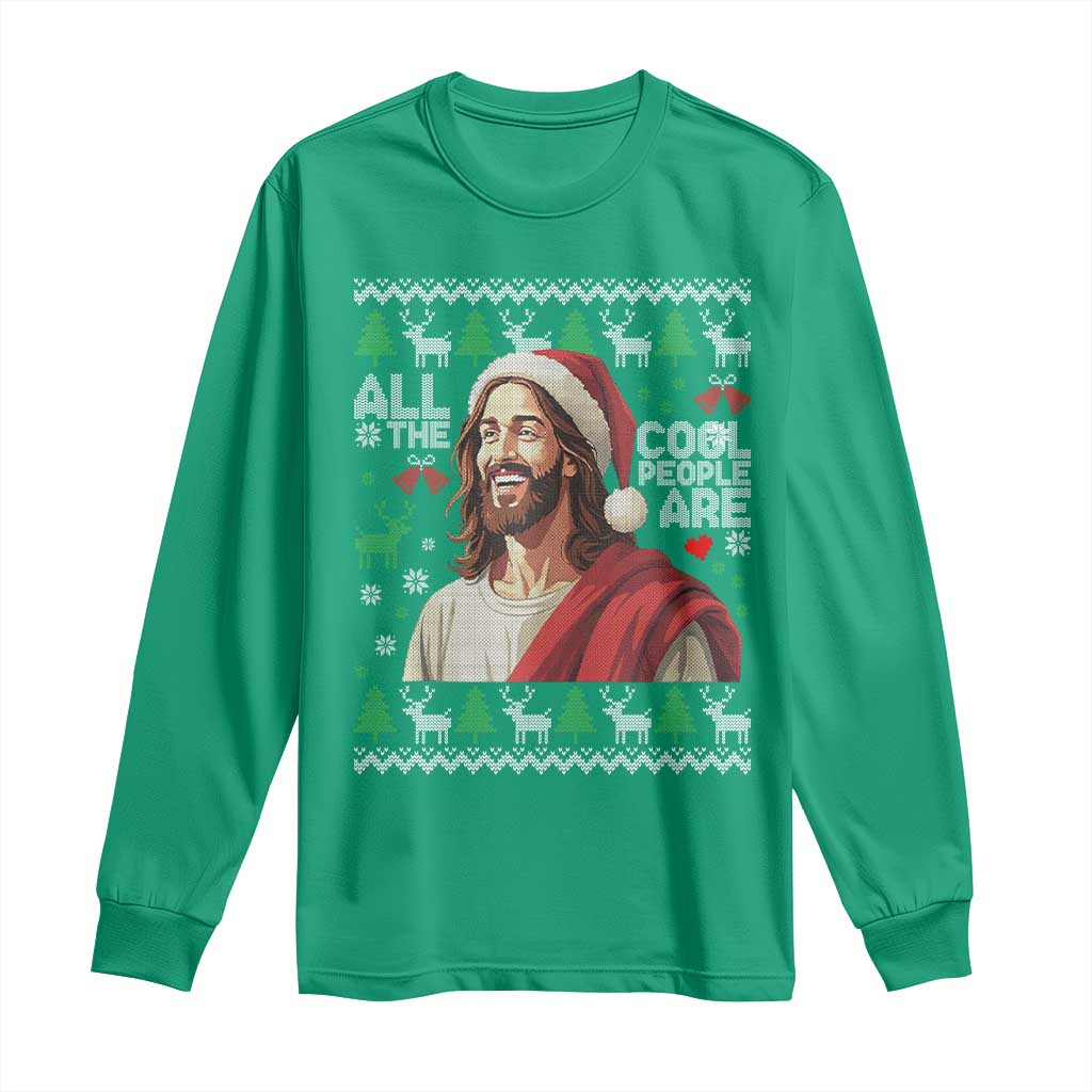 Funny Jesus Birthday Long Sleeve Shirt All the Cool People Are Born in December - Wonder Print Shop
