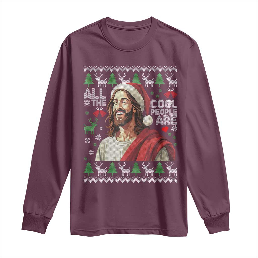 Funny Jesus Birthday Long Sleeve Shirt All the Cool People Are Born in December - Wonder Print Shop