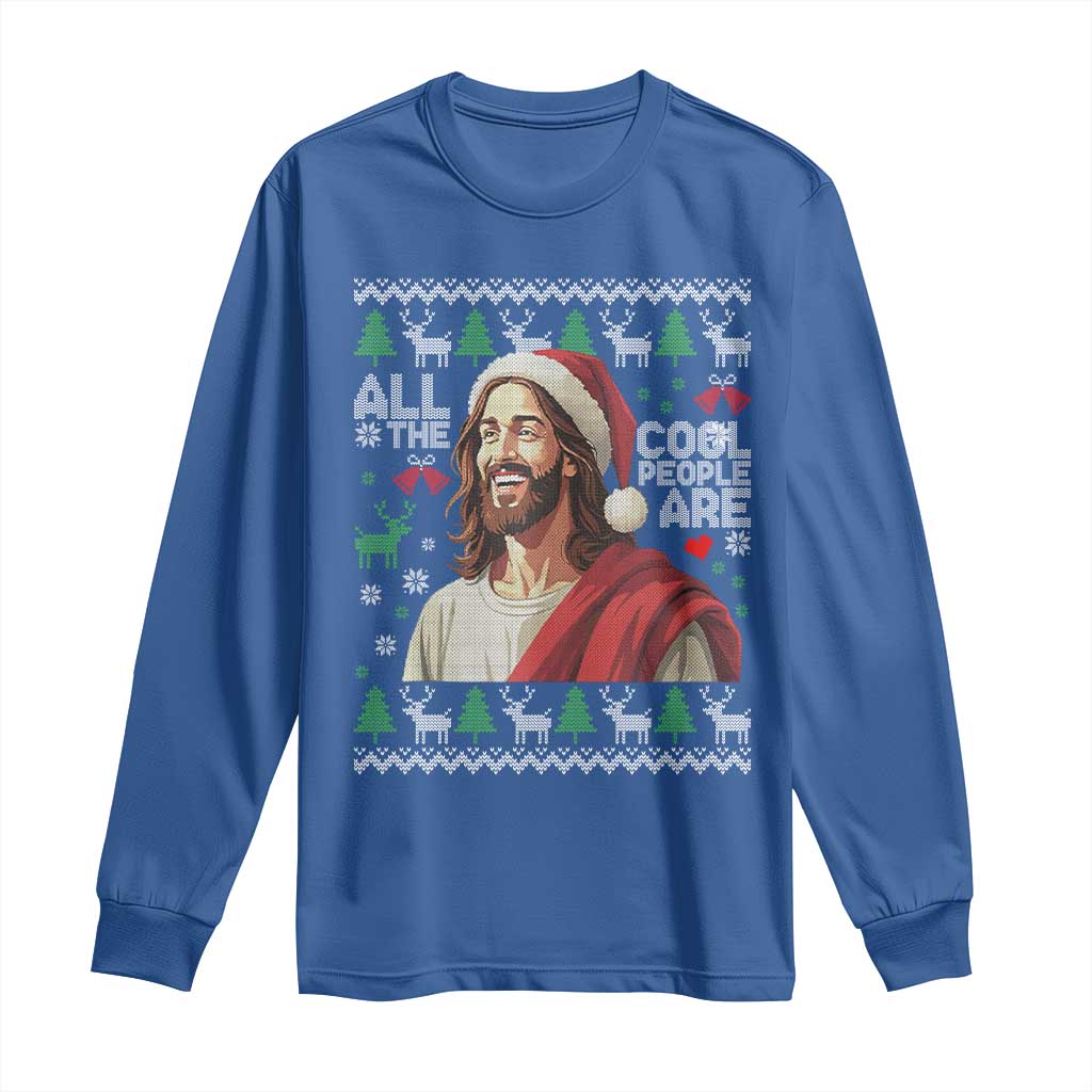 Funny Jesus Birthday Long Sleeve Shirt All the Cool People Are Born in December - Wonder Print Shop