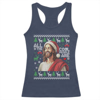 Funny Jesus Birthday Racerback Tank Top All the Cool People Are Born in December - Wonder Print Shop
