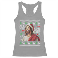Funny Jesus Birthday Racerback Tank Top All the Cool People Are Born in December - Wonder Print Shop