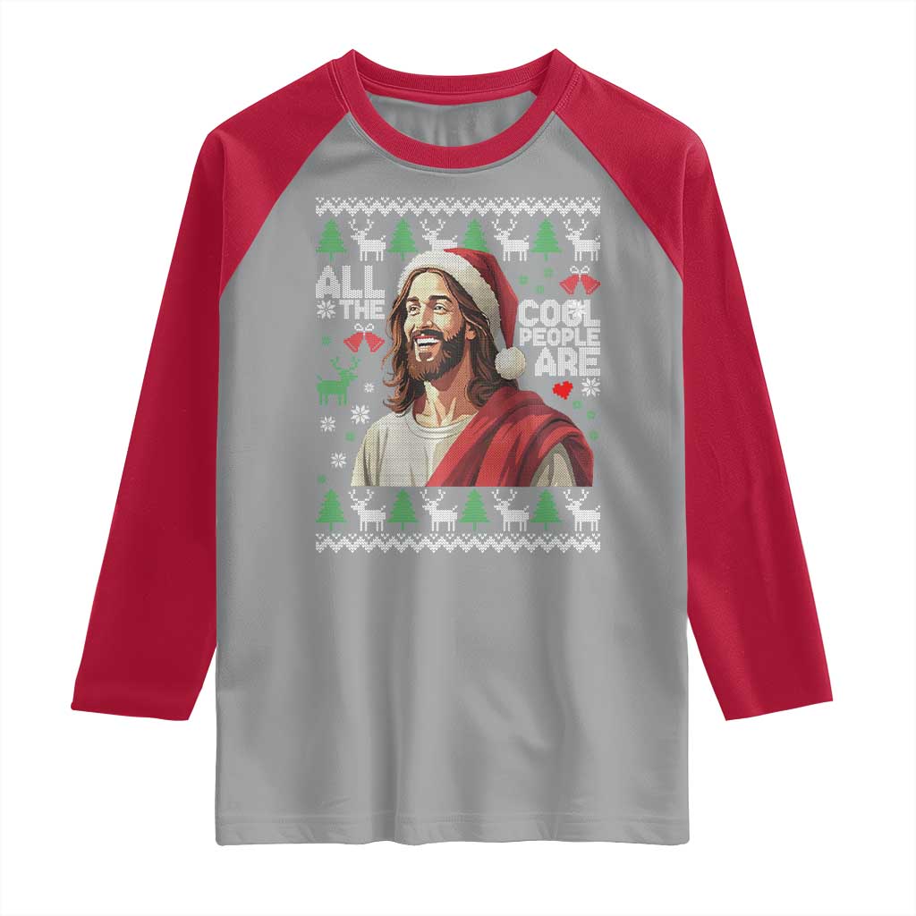 Funny Jesus Birthday Raglan Shirt All the Cool People Are Born in December - Wonder Print Shop