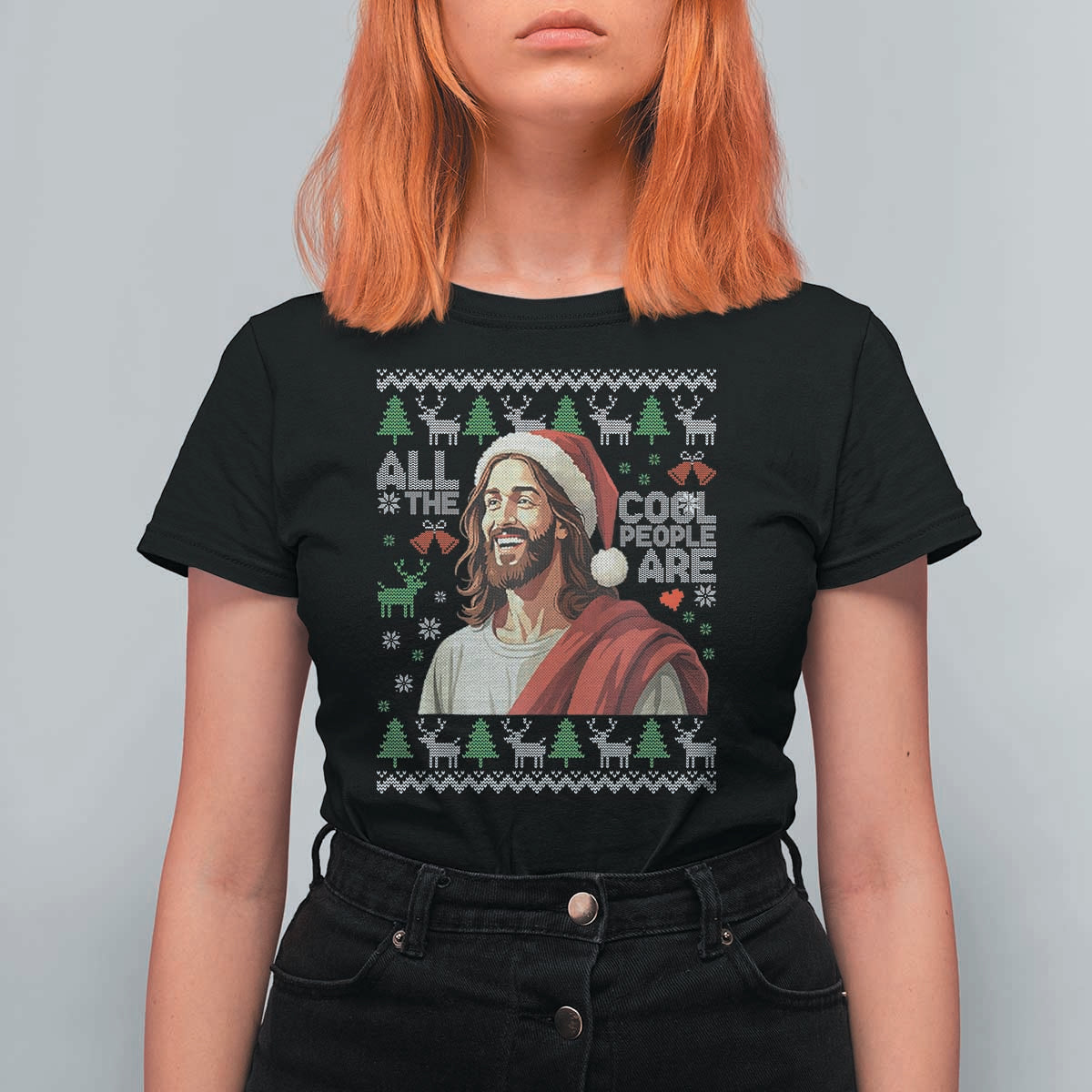 Funny Jesus Birthday T Shirt For Women All the Cool People Are Born in December - Wonder Print Shop