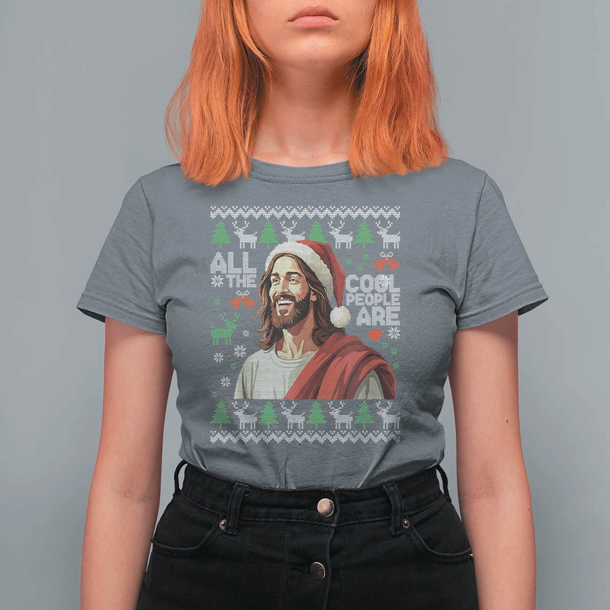 Funny Jesus Birthday T Shirt For Women All the Cool People Are Born in December - Wonder Print Shop