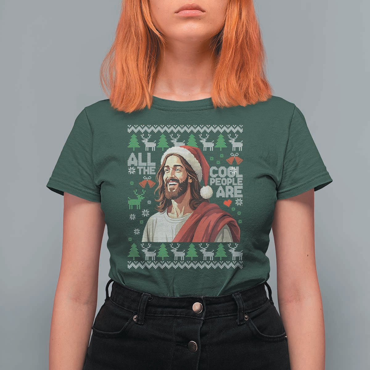 Funny Jesus Birthday T Shirt For Women All the Cool People Are Born in December - Wonder Print Shop