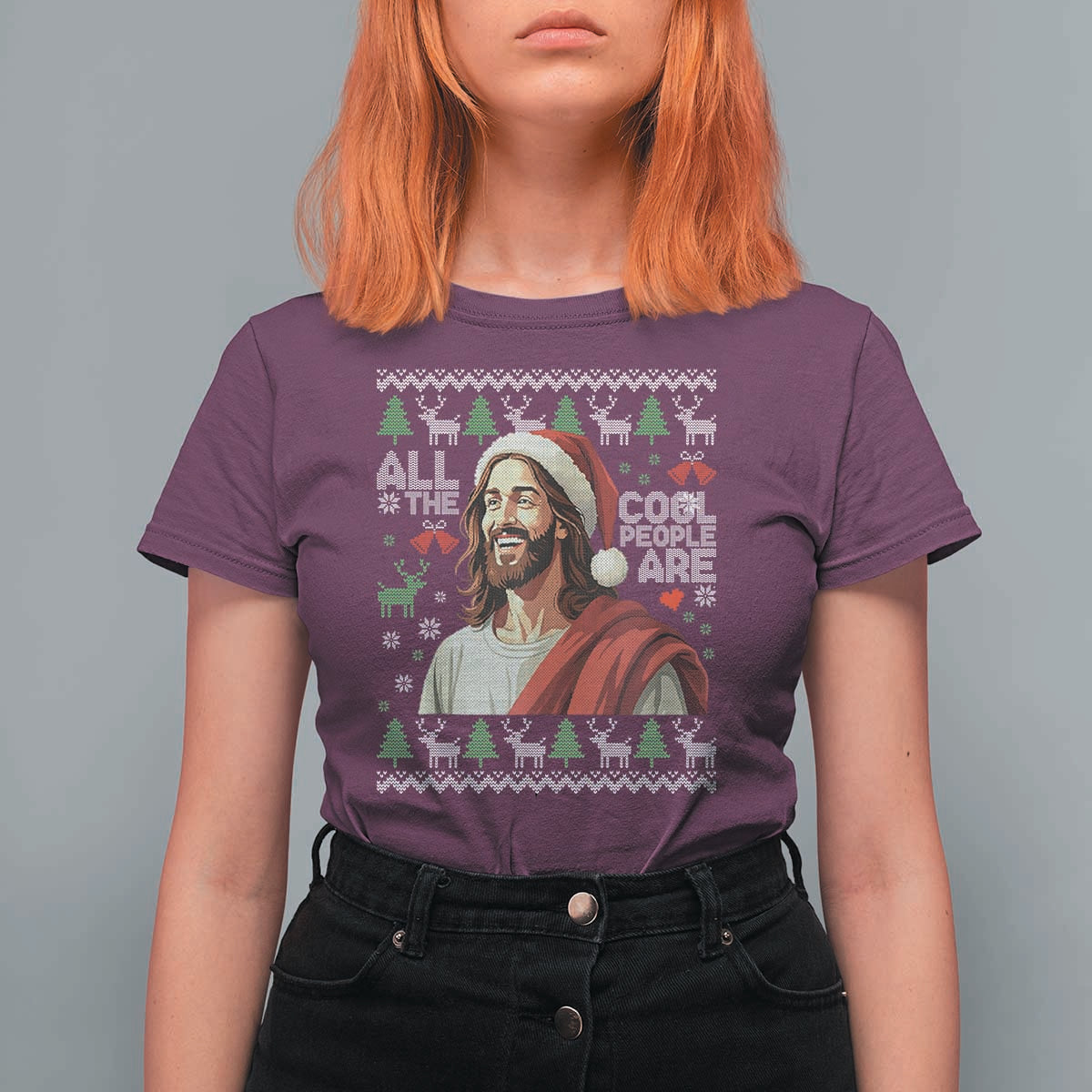 Funny Jesus Birthday T Shirt For Women All the Cool People Are Born in December - Wonder Print Shop