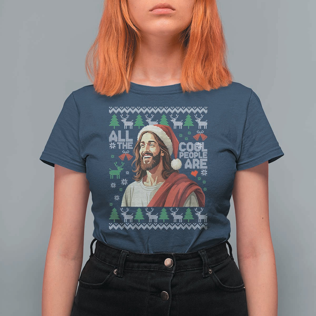 Funny Jesus Birthday T Shirt For Women All the Cool People Are Born in December - Wonder Print Shop